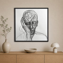 Wallity Pintura Decorativa en Lienzo Enmarcada Multicolor 80 x 80 cm